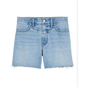 Madewell Shorts Women's 24 The Perfect Mid Length Jean Cut Offs Light Blue